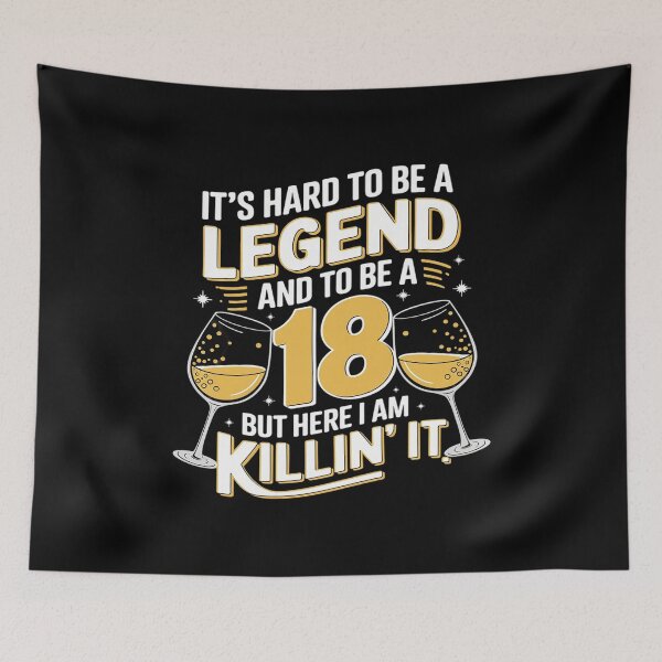 Item preview, Hard To Be Legend 18 Years Old 18th Birthday Bday  designed and sold by PowAcademy.