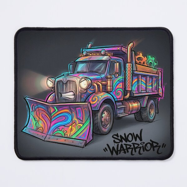 Item preview, Snow Warrior – Neon Graffiti Snow Plow Truck designed and sold by JaaGo PopLab.