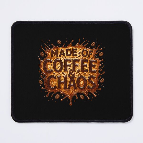 Item preview, Made of Coffee & Chaos - Splash Typography designed and sold by MKreative Studio.