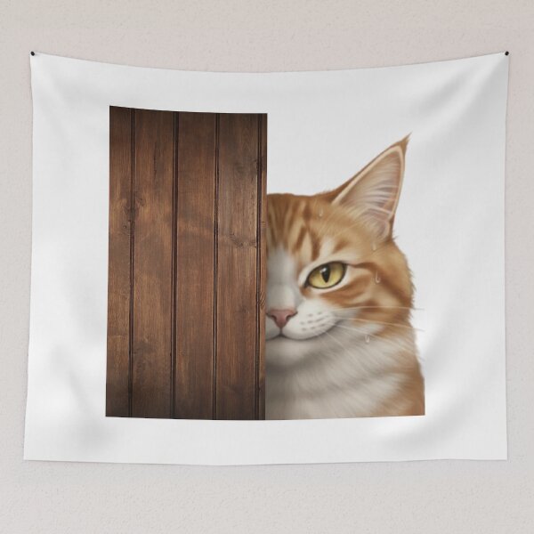 Item preview, The Mastermind: Sneaky Cat Peeking and Ready to Pounce designed and sold by sma44.