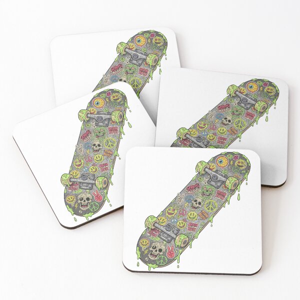 Item preview, Sticker-Bombed Skateboard – Urban Youthful Street Art Design designed and sold by unthinkabletees.