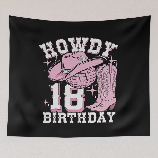 Item preview, Howdy 18 Years Old Cowgirl 18th Birthday Western Girl  designed and sold by AquaKiev.