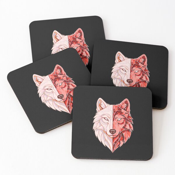 Item preview, Abstract Wolf Identity Art – Dual Self Split Face Symbolic Portrait designed and sold by AdicretorDesign.