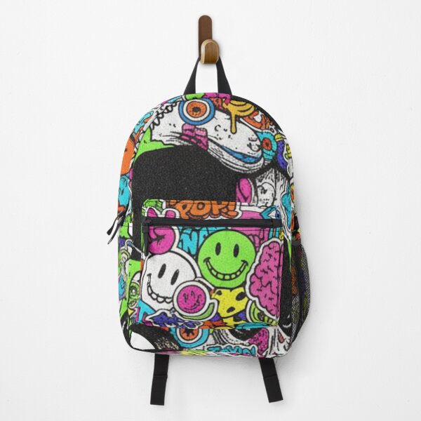Item preview, Sticker-Bombed Skull – Urban Youthful Street Art Illustration designed and sold by unthinkabletees.