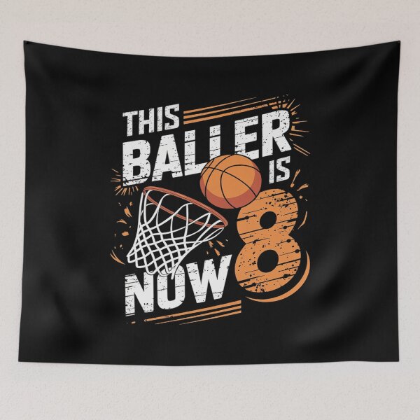 Item preview, Kids This Baller Is Now 8 Basketball 8th Birthday Bday Boys Kids  designed and sold by MythWoot.