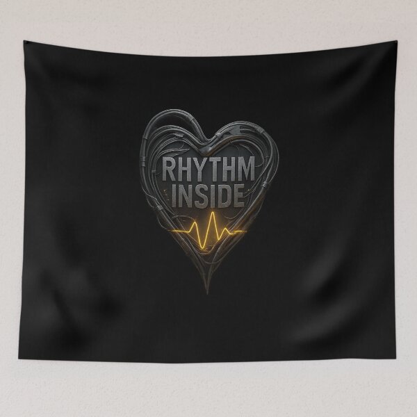 Item preview, Rhythm Inside - Techno Heart Circuit designed and sold by MKreative Studio.