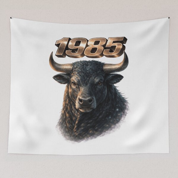 Item preview, 1985 Year of the Ox Eastern Zodiac Strength Power Design designed and sold by AlexLineArt.