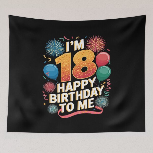 Item preview, I'm 18 Years Old Happy Birthday to me 18th Birthday  designed and sold by AquaKiev.