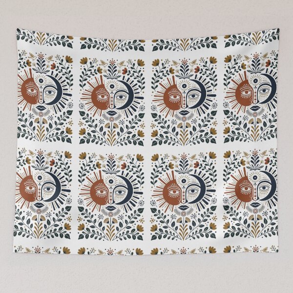 Item preview, Hand Drawn Wildflower and Celestial Folk Ornament designed and sold by Nordic Echo.