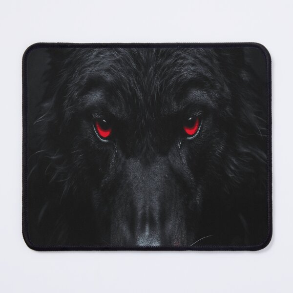 Item preview, Glowing Red Eyes Wolf Art designed and sold by NovaDigitalArt45.