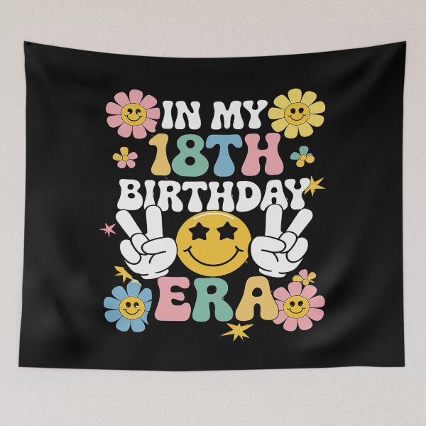 Item preview, In My 18th Birthday Era Girl Cute 18 Year Old Birthday Party  designed and sold by AquaKiev.