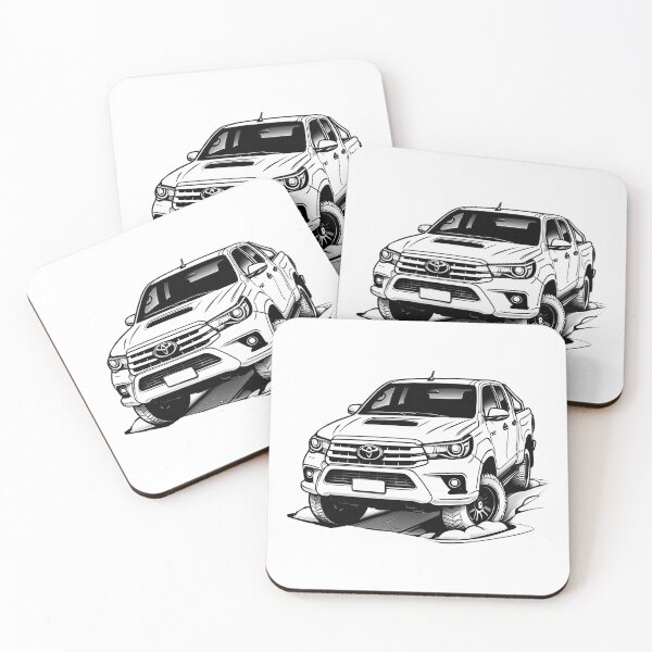 Item preview, Black & White Pickup Truck Illustration – Bold Line Art designed and sold by JaaGo PopLab.