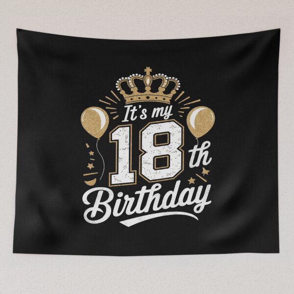 Item preview, It's My 18th Birthday For 18 Years Old Man And Woman  designed and sold by PowAcademy.