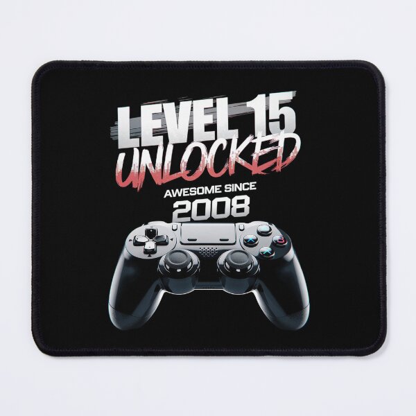Item preview, Level 15 Unlocked Awesome Since 2008 15th Birthday Gaming designed and sold by MythWoot.