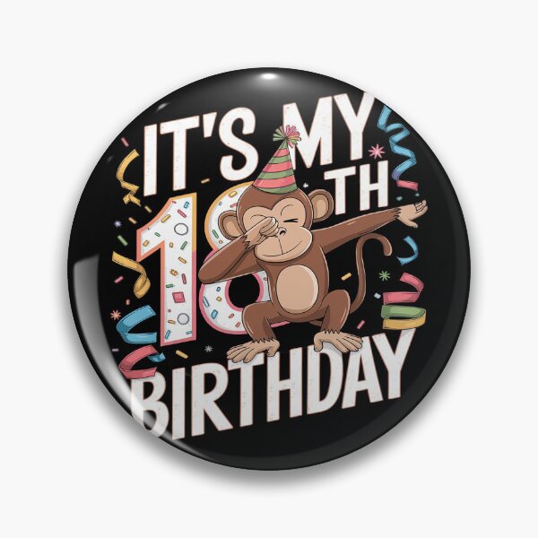 Item preview, Its My 18th Birthday Monkey  designed and sold by PowAcademy.
