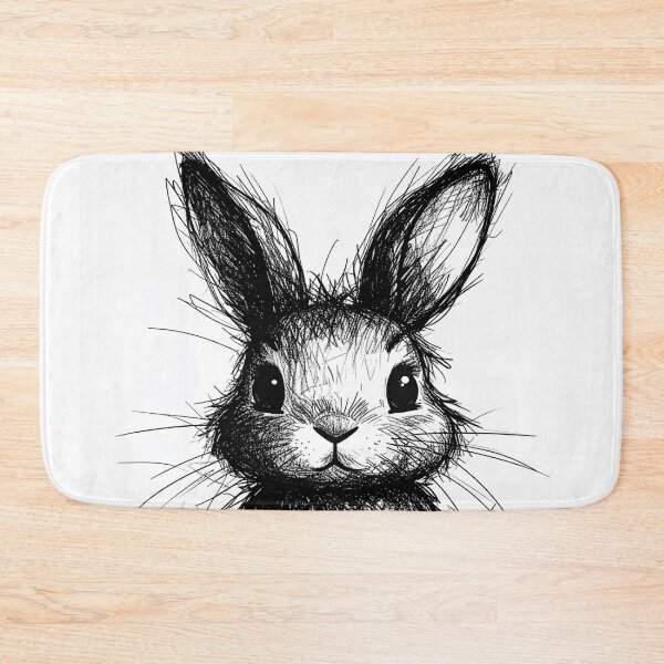Item preview, Scribble bunny portrait designed and sold by LiskoDesign.