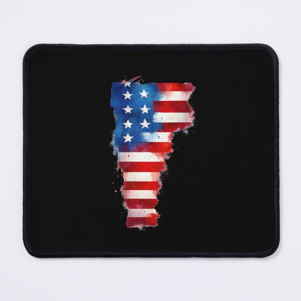 Item preview, Vermont Stars & Stripes State Silhouette – Distressed Americana designed and sold by Paper Drip.