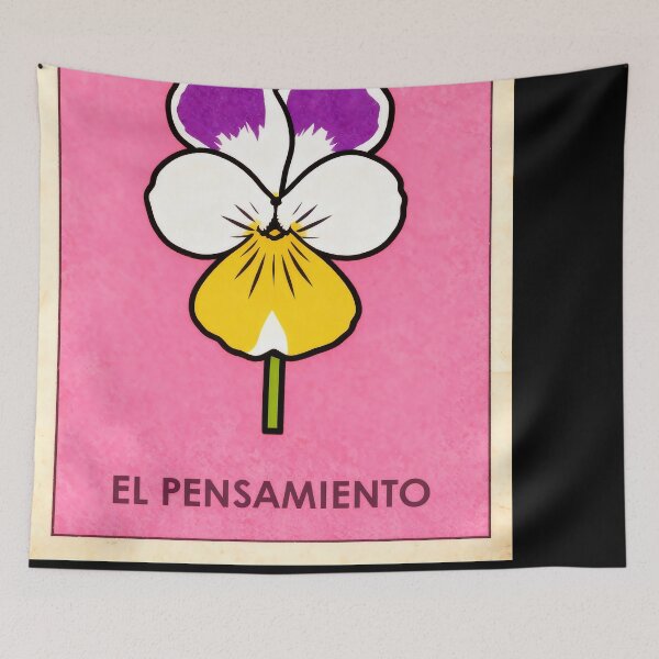 Item preview, Pansy Viola Flower Mexican Loteria Card designed and sold by ConcienciaEco.