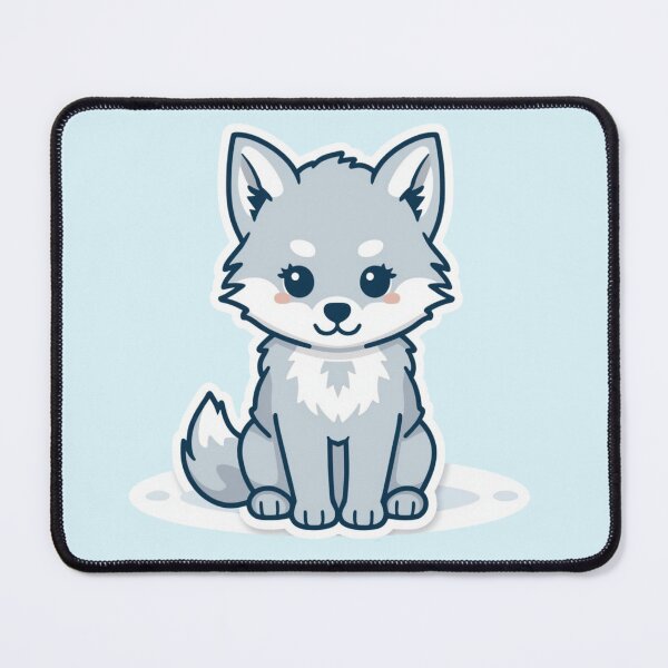 Item preview, Cute Blue Wolf Puppy – Baby Wolf Illustration designed and sold by soletstudio.