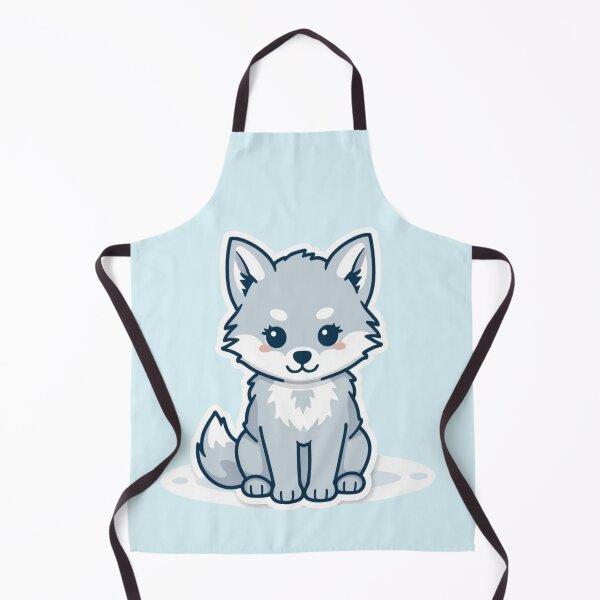 Item preview, Cute Blue Wolf Puppy – Baby Wolf Illustration designed and sold by soletstudio.