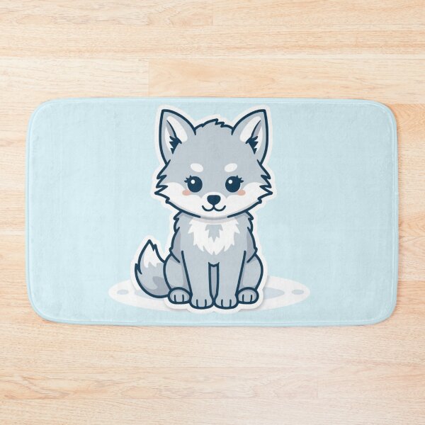 Item preview, Cute Blue Wolf Puppy – Baby Wolf Illustration designed and sold by soletstudio.