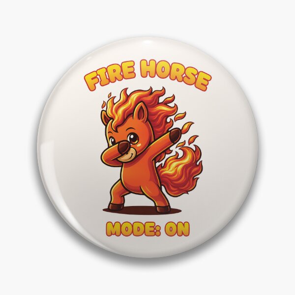 Item preview, Fire Horse Mode – Cute Kawaii Flame Horse Illustration designed and sold by NaturEdeN.