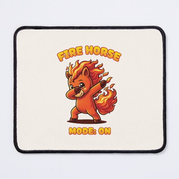 Item preview, Fire Horse Mode – Cute Kawaii Flame Horse Illustration designed and sold by NaturEdeN.