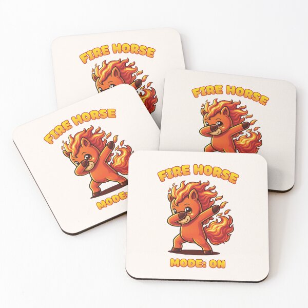 Item preview, Fire Horse Mode – Cute Kawaii Flame Horse Illustration designed and sold by NaturEdeN.