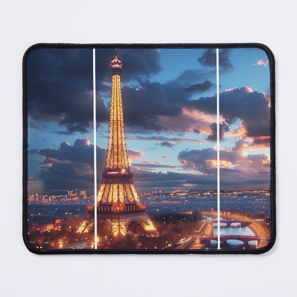 Item preview, Eiffel Tower – Sunset Skyline Triptych designed and sold by SkylineVistas Designs.