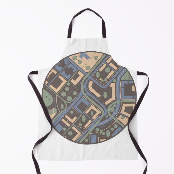 Item preview, Abstract Circular Urban Pattern – Modern Geometric City Art designed and sold by VibePrintsHub.