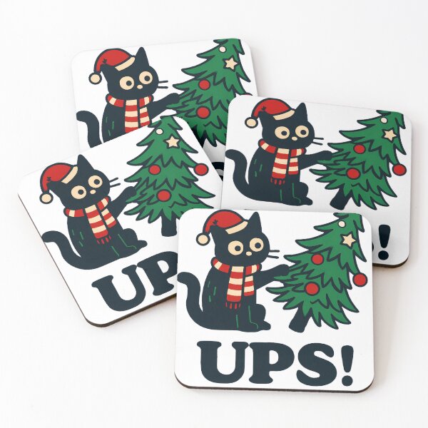 Item preview, Christmas Black Cat "Oops!" designed and sold by Neymarzzzz.