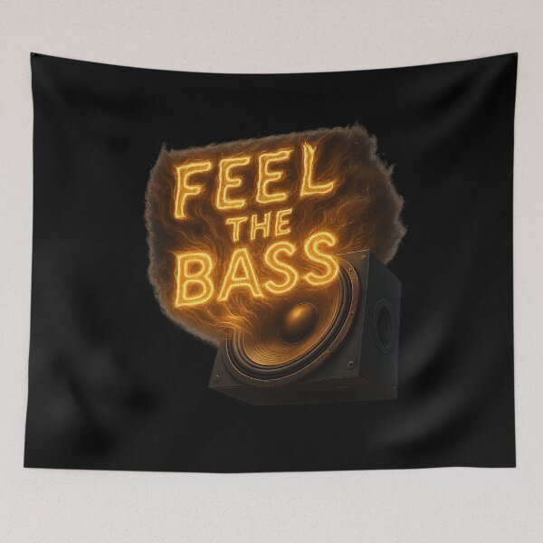 Item preview, Feel the Bass - Neon Soundwave Explosion designed and sold by MKreative Studio.