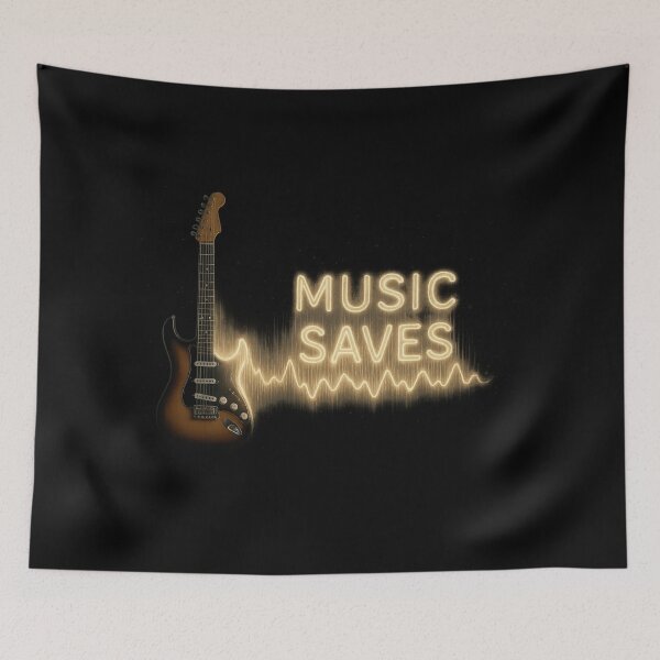 Item preview, Music Saves - Electric Guitar Lightwave Design designed and sold by MKreative Studio.