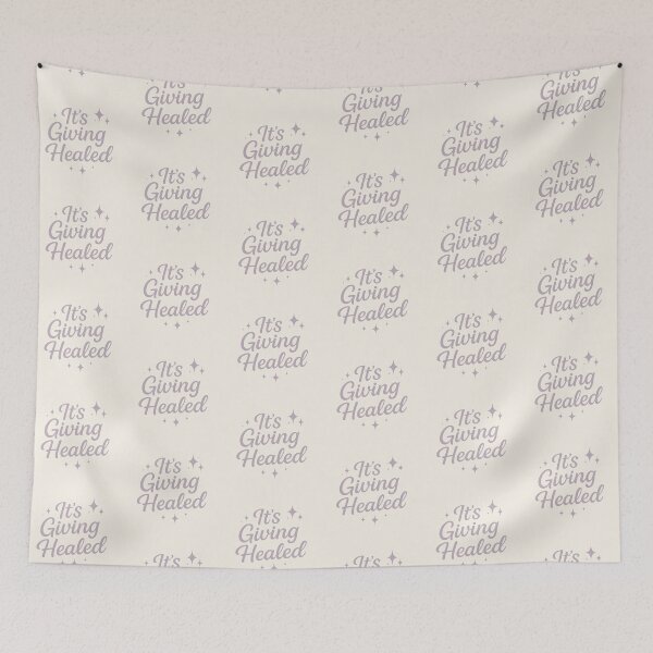 Item preview, It’s Giving Healed – Healing Affirmation Quote Design designed and sold by astersgraphics.