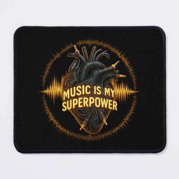 Item preview, Music Is My Superpower - Anatomical Heart Design designed and sold by MKreative Studio.