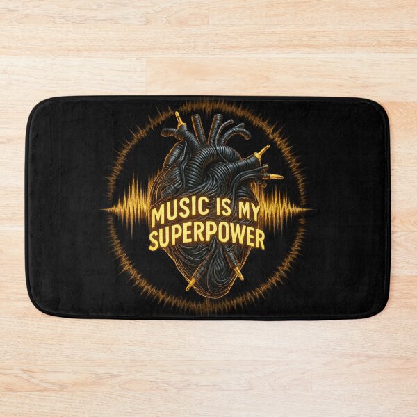 Item preview, Music Is My Superpower - Anatomical Heart Design designed and sold by MKreative Studio.
