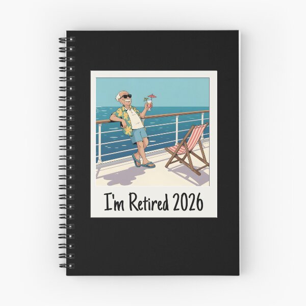 Aperçu de l'œuvre Il est 17h partout où je suis retraité(e) Croisière de retraite 2026 créée et vendue par designsbyaneta.
