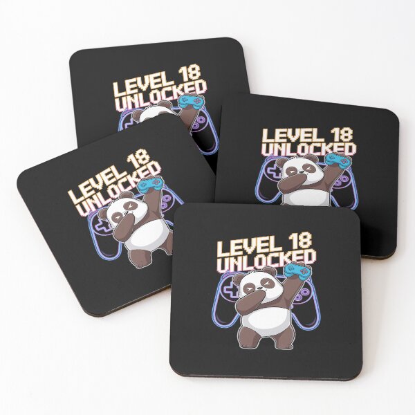 Item preview, Level 18 Unlocked - Dabbing Panda Gamer 18th Birthday  designed and sold by AquaKiev.