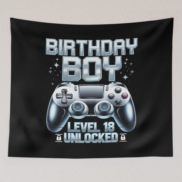 Item preview, Level 18 Unlocked Awesome Since 2007 18th Birthday Gaming  designed and sold by PowAcademy.