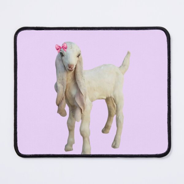Item preview, Nubian Goat with Pink Ribbon - Cute Farm Animal Picture designed and sold by Neymarzzzz.