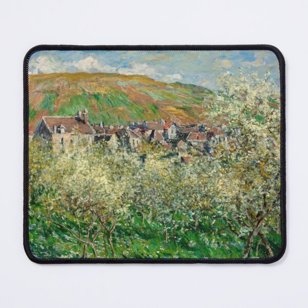 Item preview, Flowering Plum Trees by Claude Monet: Impressionist Countryside Landscape Poster designed and sold by artofuniverse.