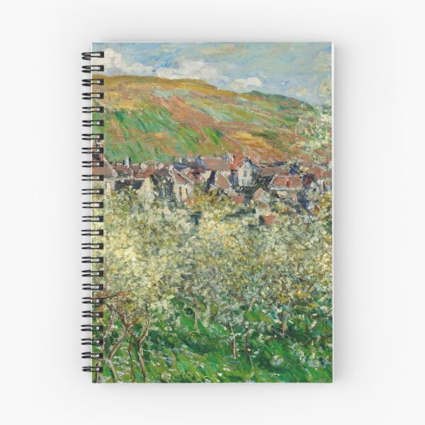 Item preview, Flowering Plum Trees by Claude Monet: Impressionist Countryside Landscape Poster designed and sold by artofuniverse.