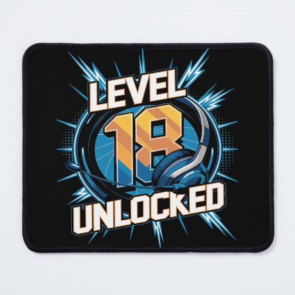 Item preview, Level 18 Unlocked Video Game 18th Birthday PC Gaming designed and sold by AquaKiev.