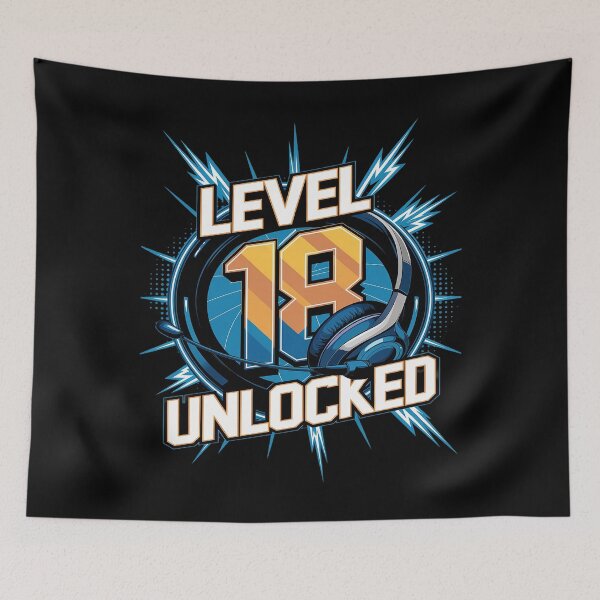 Item preview, Level 18 Unlocked Video Game 18th Birthday PC Gaming  designed and sold by AquaKiev.