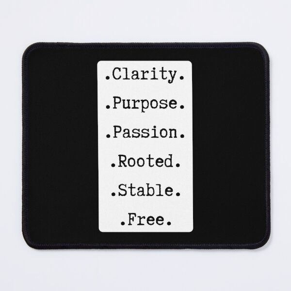 Item preview, Clarity Purpose Passion Rooted Stable Free Motivational Quote designed and sold by Urban Muse And Sultry Hues.