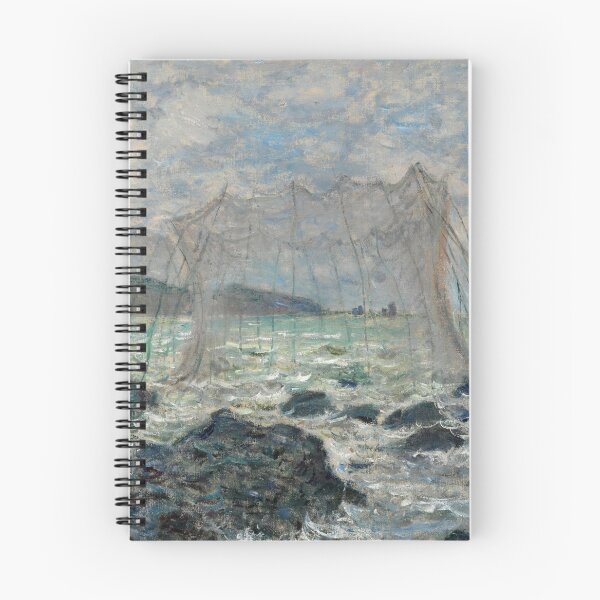 Item preview, Fishing Nets at Pourville by Claude Monet: Dramatic Coastal Impressionist Poster designed and sold by artofuniverse.
