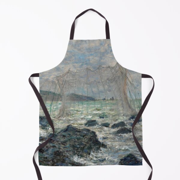 Item preview, Fishing Nets at Pourville by Claude Monet: Dramatic Coastal Impressionist Poster designed and sold by artofuniverse.