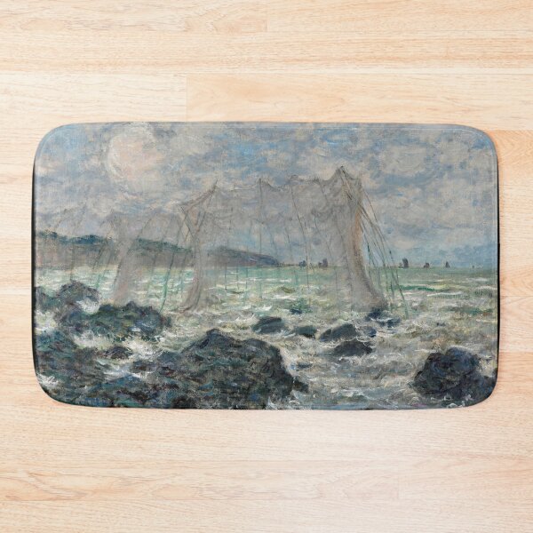 Item preview, Fishing Nets at Pourville by Claude Monet: Dramatic Coastal Impressionist Poster designed and sold by artofuniverse.