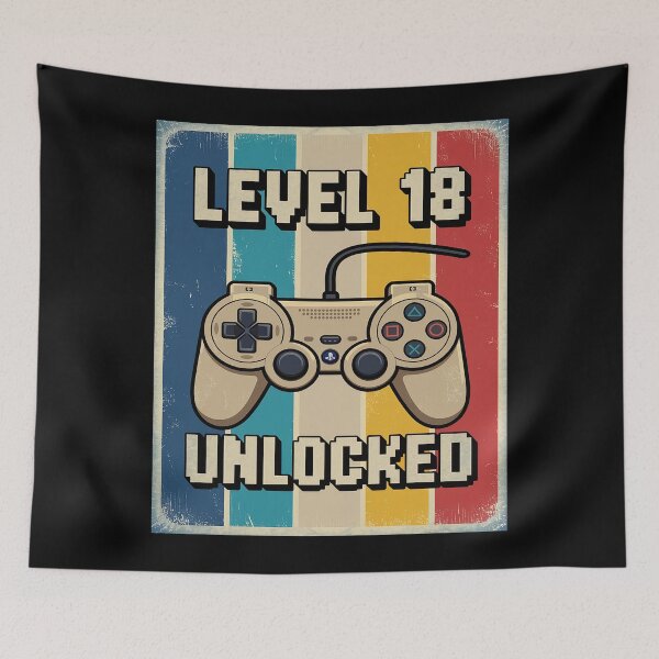 Item preview, Level 18 Unlocked Video Gamer 18 Year Old 18th Birthday designed and sold by PowAcademy.