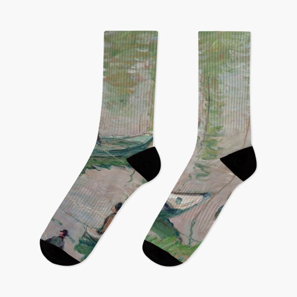 Item preview, Fisherman on the Seine Near Poissy by Claude Monet: Tranquil Impressionist River Scene designed and sold by artofuniverse.